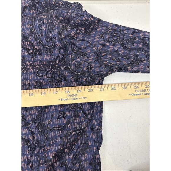 Eight X Premium Buckle Mens Blue Paisley Long Sleeve Button-Up Shirt Size Large - Picture 5 of 8